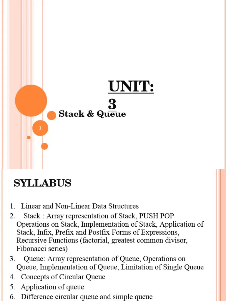 Unit 3 - Stack And Queues | PDF | Queue (Abstract Data Type) | Software ...