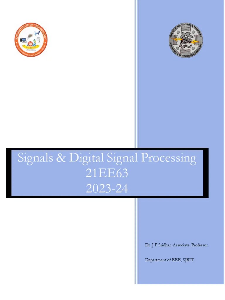 S&DSP Module5 Sk25 | PDF | Filter (Signal Processing) | Discrete ...