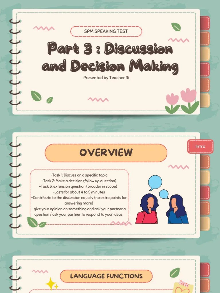 SPM Speaking Part 3 | PDF | Human Communication