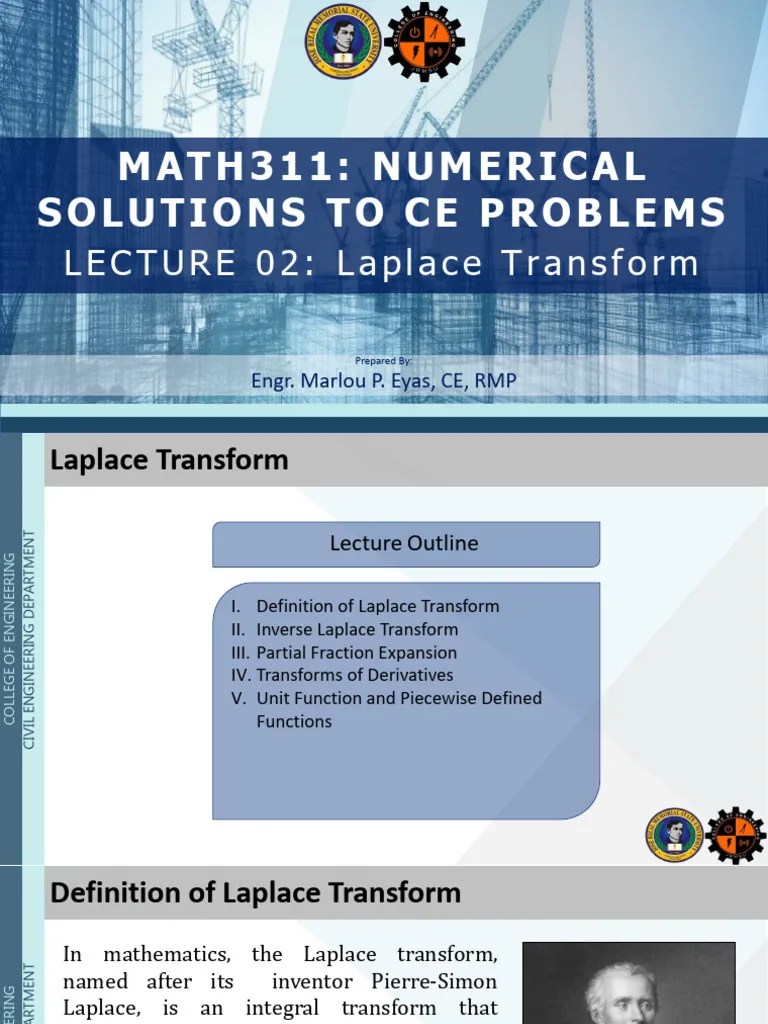 Math111 Lec2 - Laplace Transform | PDF | Laplace Transform | Calculus