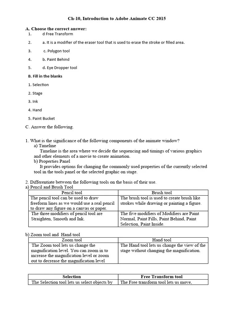 10_Introduction_to_Adobe_Animate | PDF | Pencil | Drawing