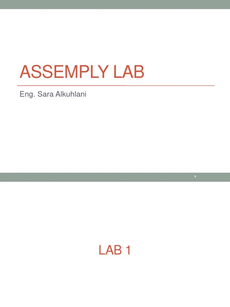 Assemply Lab | PDF | Assembly Language | Pointer (Computer Programming)