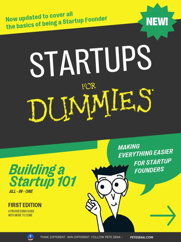 Startups For Dummies | PDF | Startup Company | Small Business ...
