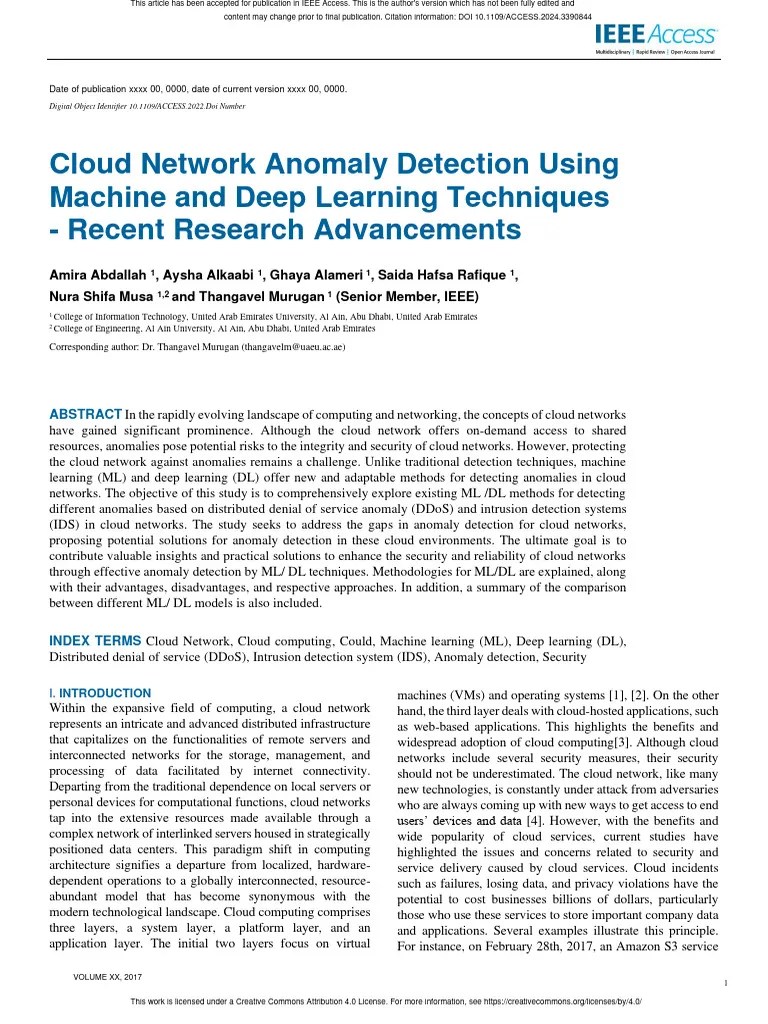 Cloud_Network_Anomaly_Detection_Using_Machine_and_ | PDF | Machine ...