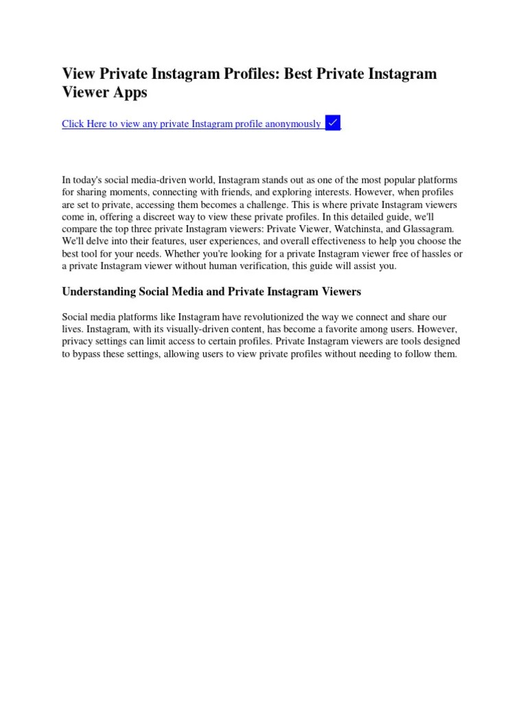 View Private Instagram Profiles: Best Private Instagram Viewer Apps ...