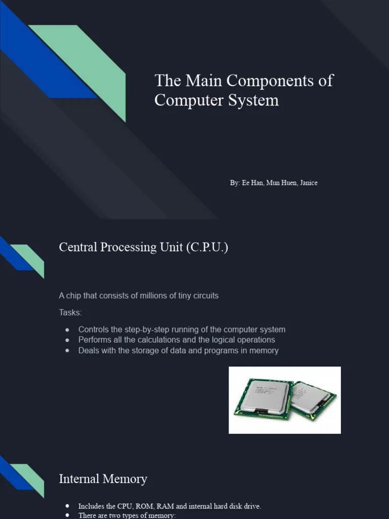 The Main Components Of Computer System G3 | PDF