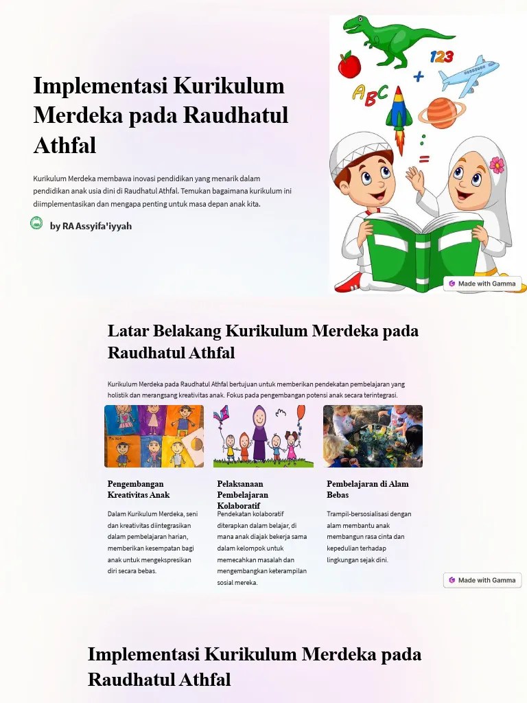 Implementasi Kurikulum Merdeka Pada Raudhatul Athfal (Autosaved) | PDF
