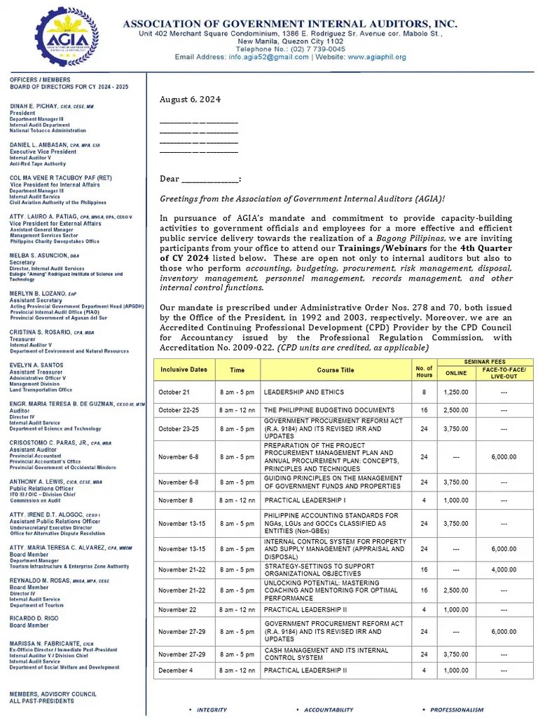 2024 4th Quarter Invitation - 8.6.24 FINAL | PDF | Economies | Business