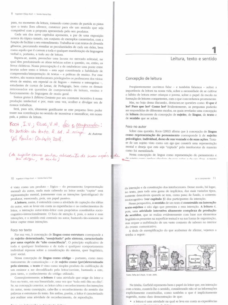 Texto 5 Leitura Texto E Sentido Koch E Elias 2008 | PDF