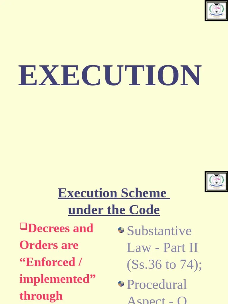 CPC VIII Execution. | PDF | Jurisdiction | Judgment (Law)