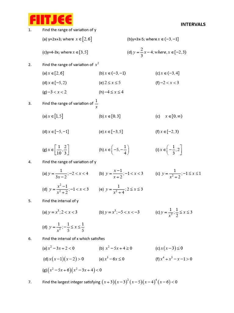 Intervals Pdf Elementary Mathematics Mathematics