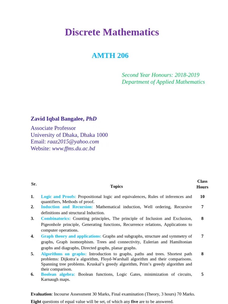 Discrete Mathematics | PDF | Vertex (Graph Theory) | Graph Theory