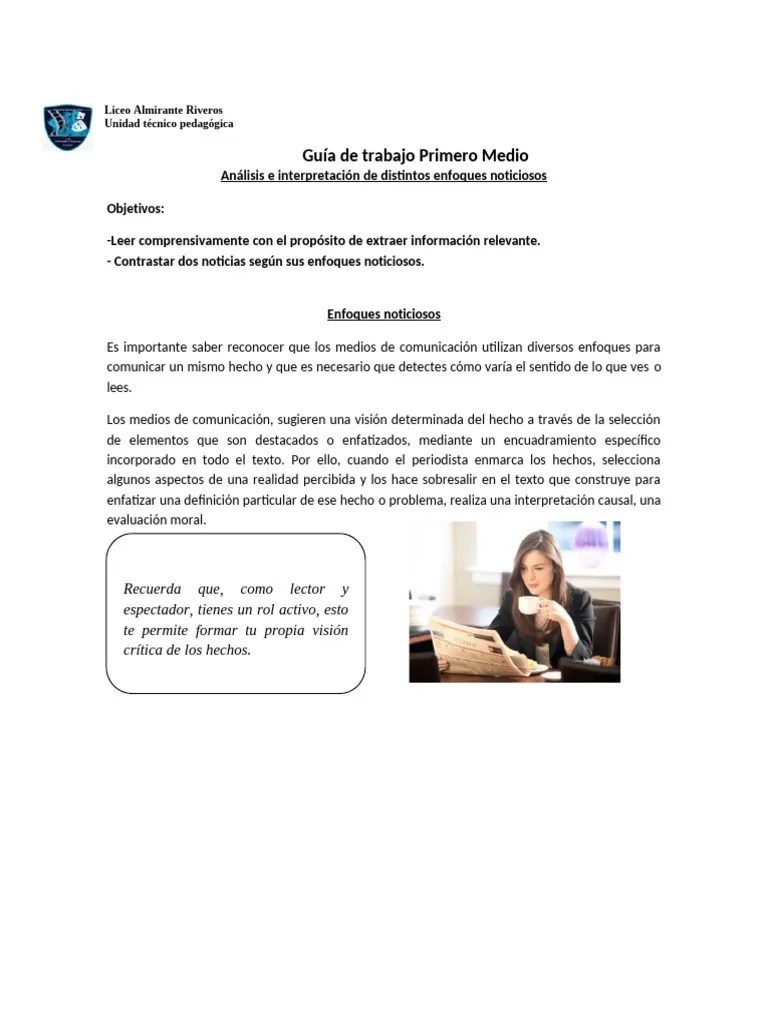 1°-Medio-Lenguaje-GUIA 1 | PDF