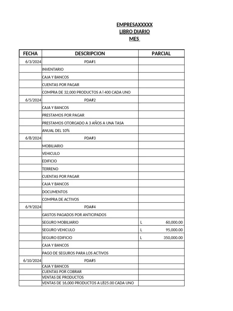 Desarrollo Ejercicio Asientos Contables Ejercicios 4- Steven Xiao | PDF
