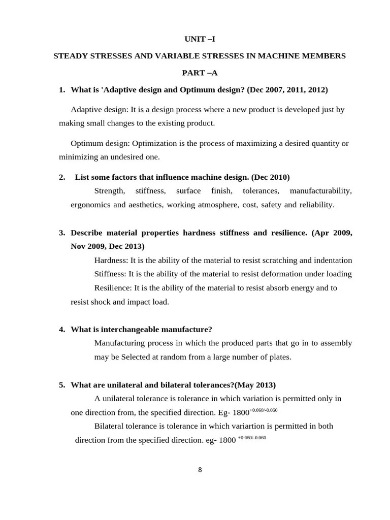 Design Of Machine Element | PDF | Strength Of Materials | Science ...