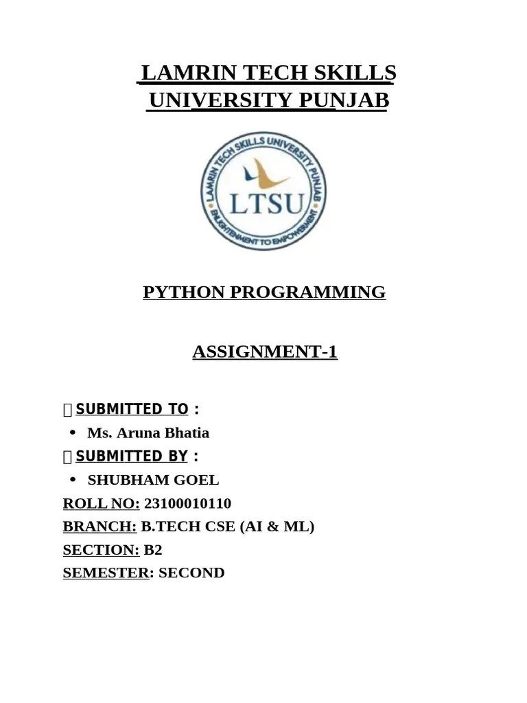 Python - Assignment - 1 - 2 - 3 Conv | PDF
