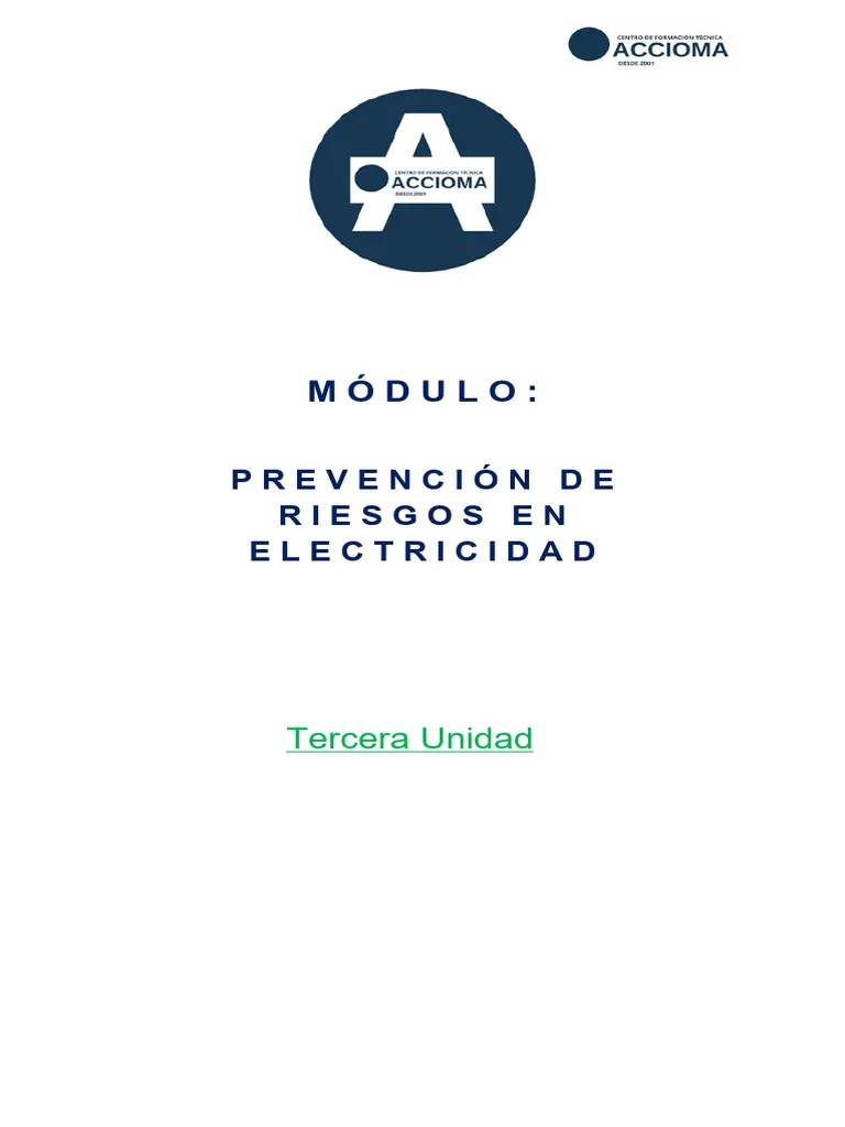 Prevención De Riesgos En Electricidad - Tercera Semana | PDF