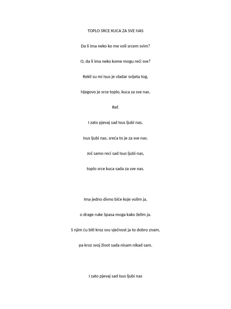 Toplo Srce Kuca Za Sve Nas | PDF