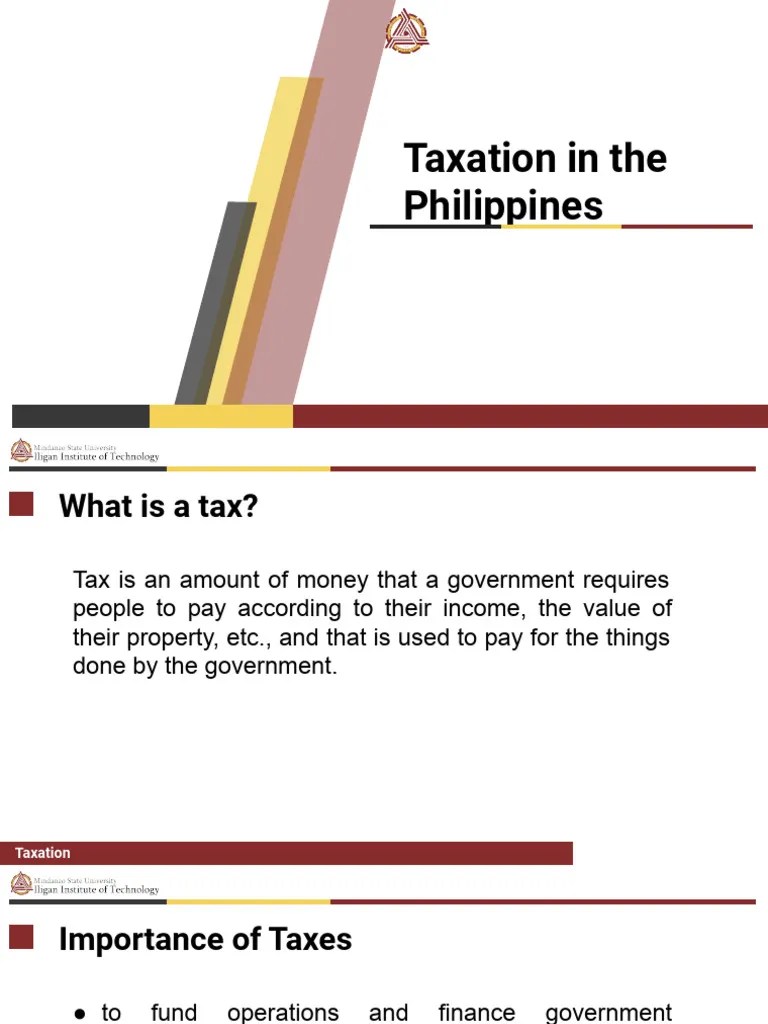 Taxation In The Philippines | PDF | Taxes | Income Tax