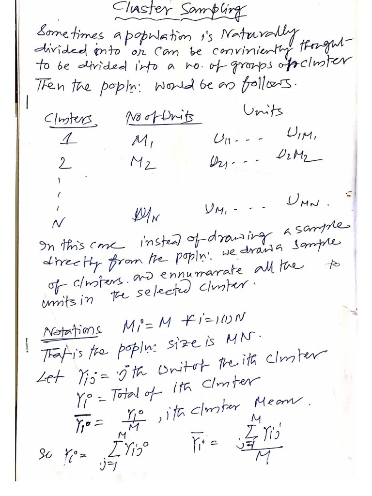 Cluster Sampling | PDF
