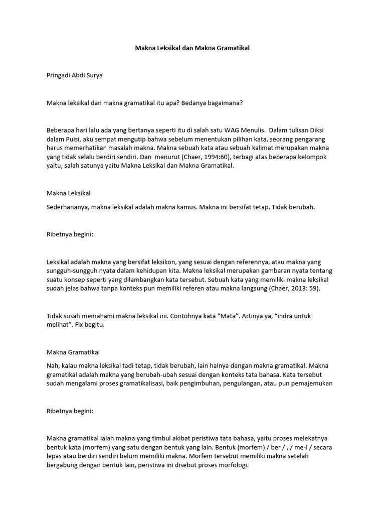 Makna Leksikal Gramatikal Kontekstual Dan Gaya Pdf - Mobile Dark Arts for Desktop