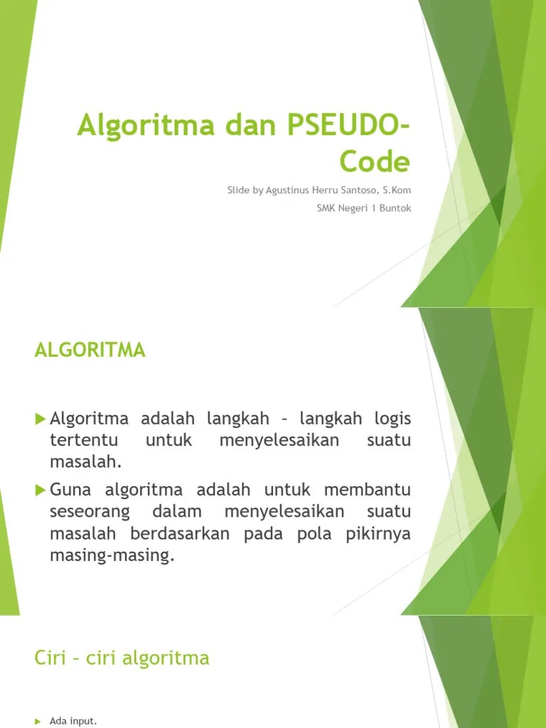 Algoritma - PSEUDO-Code - Flowchart | PDF