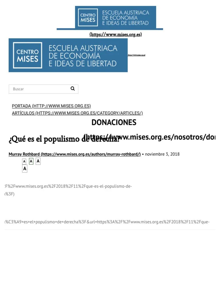 ¿Qué Es El Populismo De Derecha | PDF