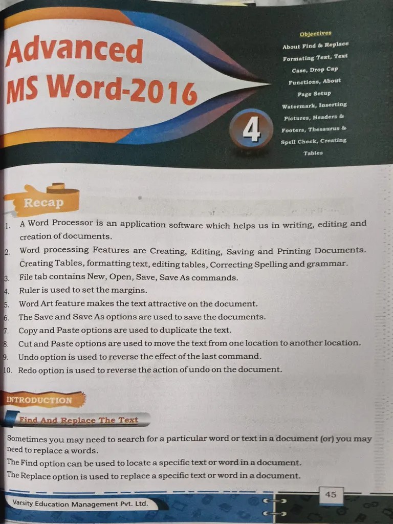 Ch - 4 Advanced Ms-word 2016 | PDF