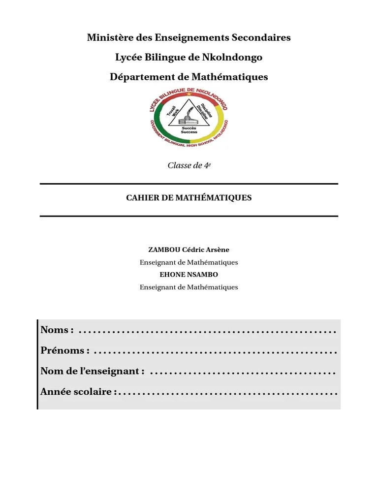 Cours 4e Maths | PDF