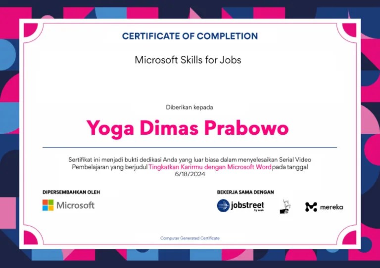 Sertifikat Microsoft Word | PDF
