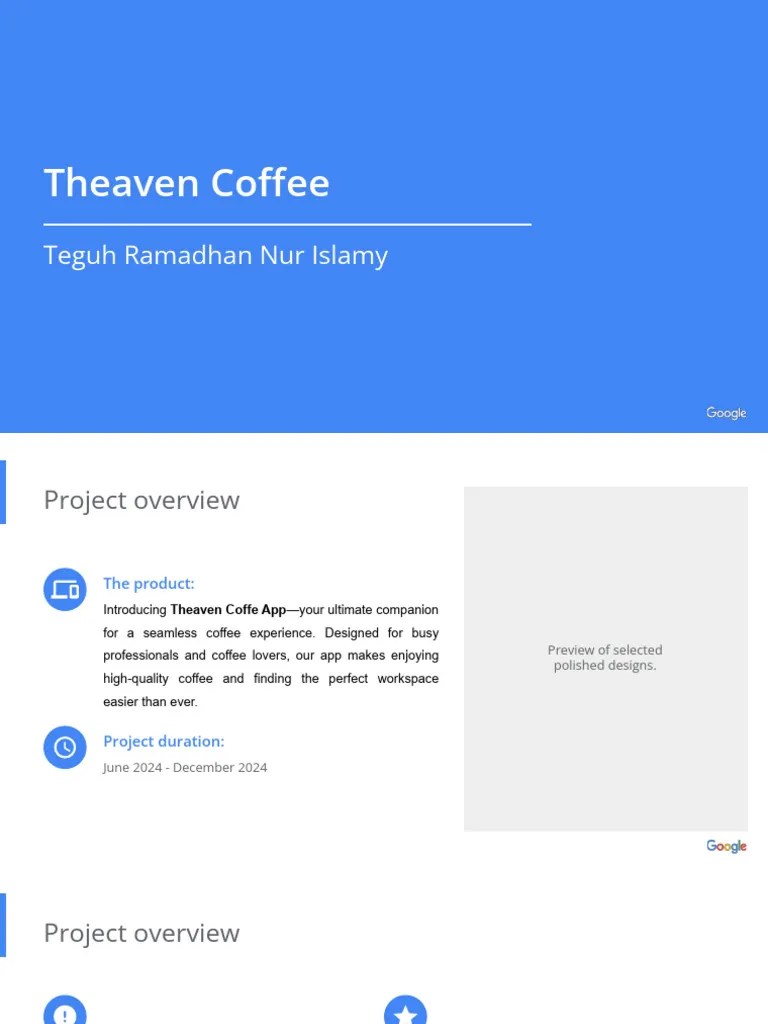 Google UX Design Certificate - Portfolio Project 1 - (Teguh) | PDF