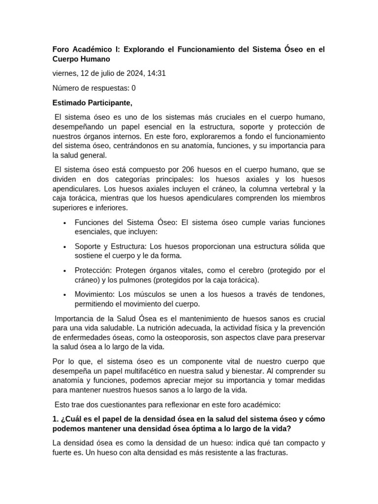 Foro Académico Anatomia Emely | PDF