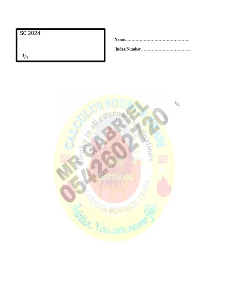 Wassce 2024 Integrated Science Trials | PDF