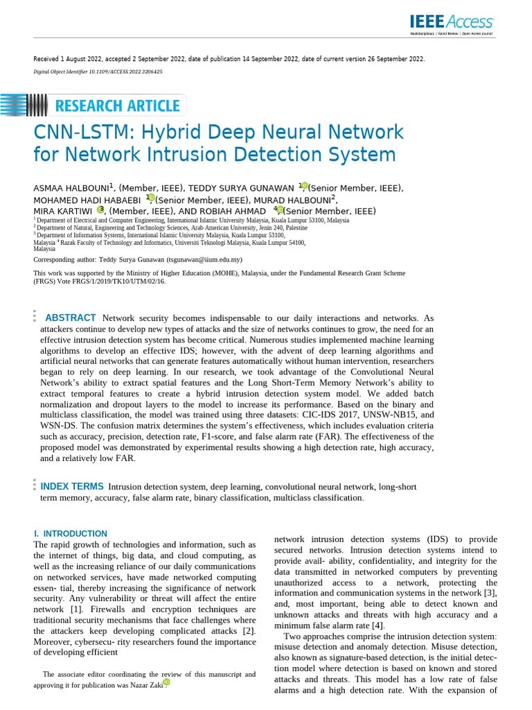 CNN-LSTM Hybrid Deep Neural Network For Network Intrusion Detection ...