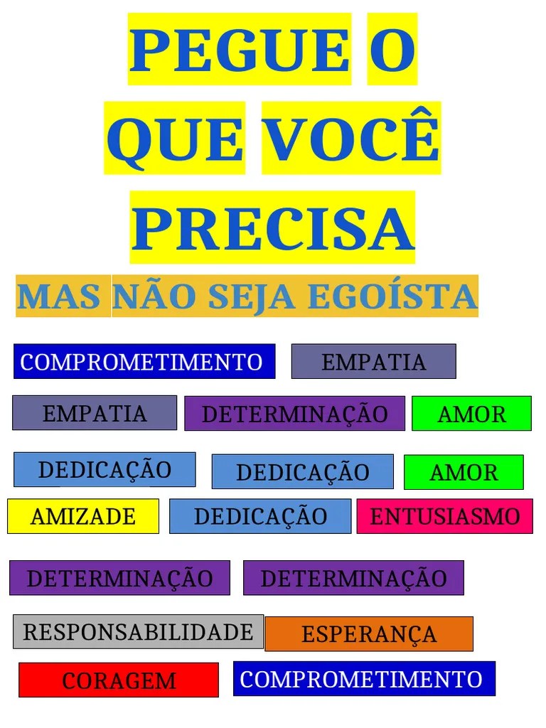 Dinâmica Pegue O Que Você Precisa | PDF