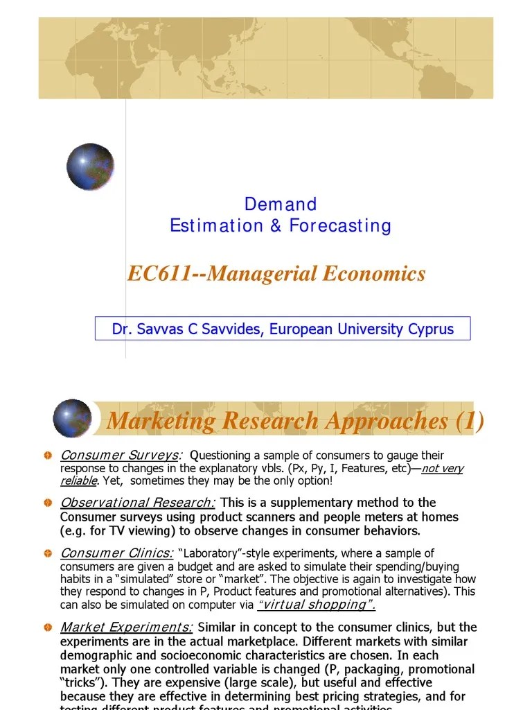 Demand Estimation And Forecasting | PDF | Ordinary Least Squares ...