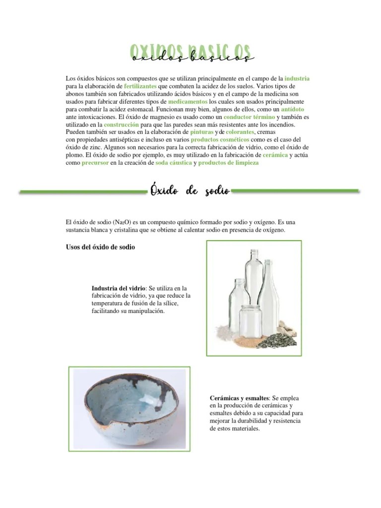 Oxidos Basicos | PDF