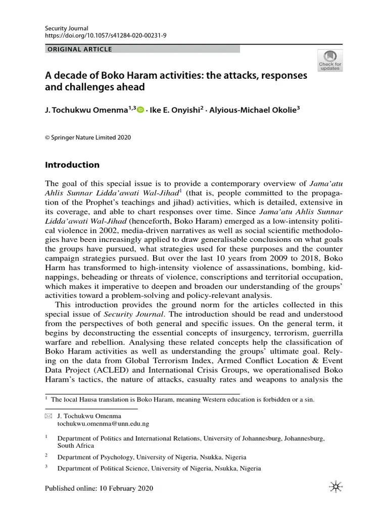 A Decade Of Boko Haram | PDF