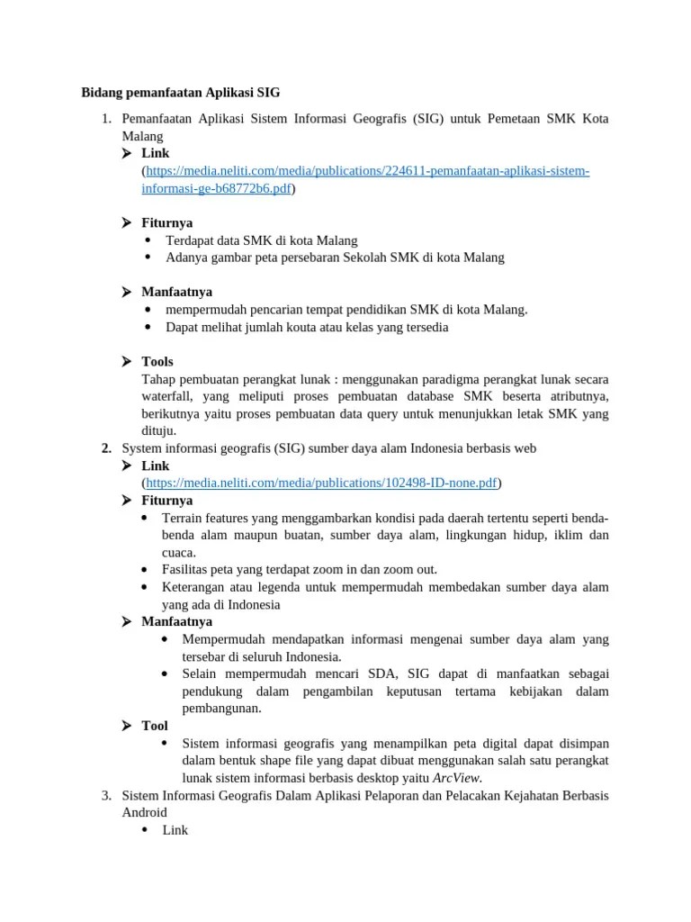Pemanfaatan Aplikasi Sistem Informasi Geografis (SIG) Untuk Pemetaan ...
