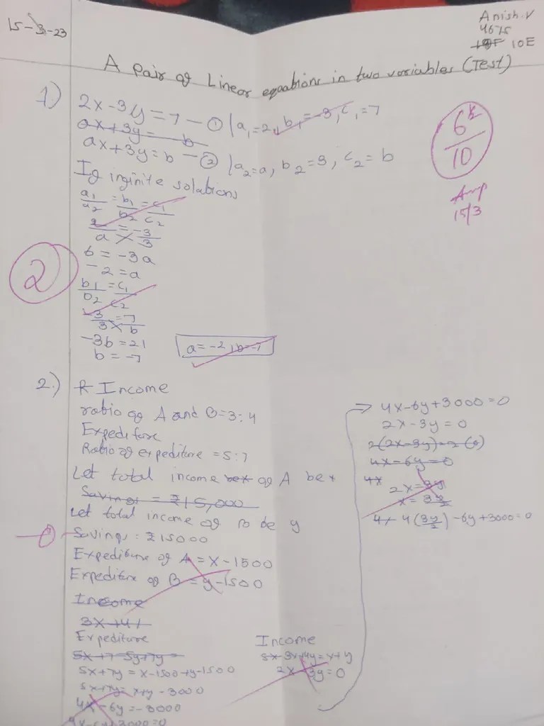 Linear Equations In Two Variables MA | PDF