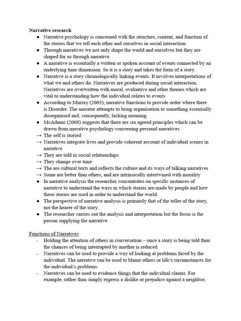 Narrative Research | PDF