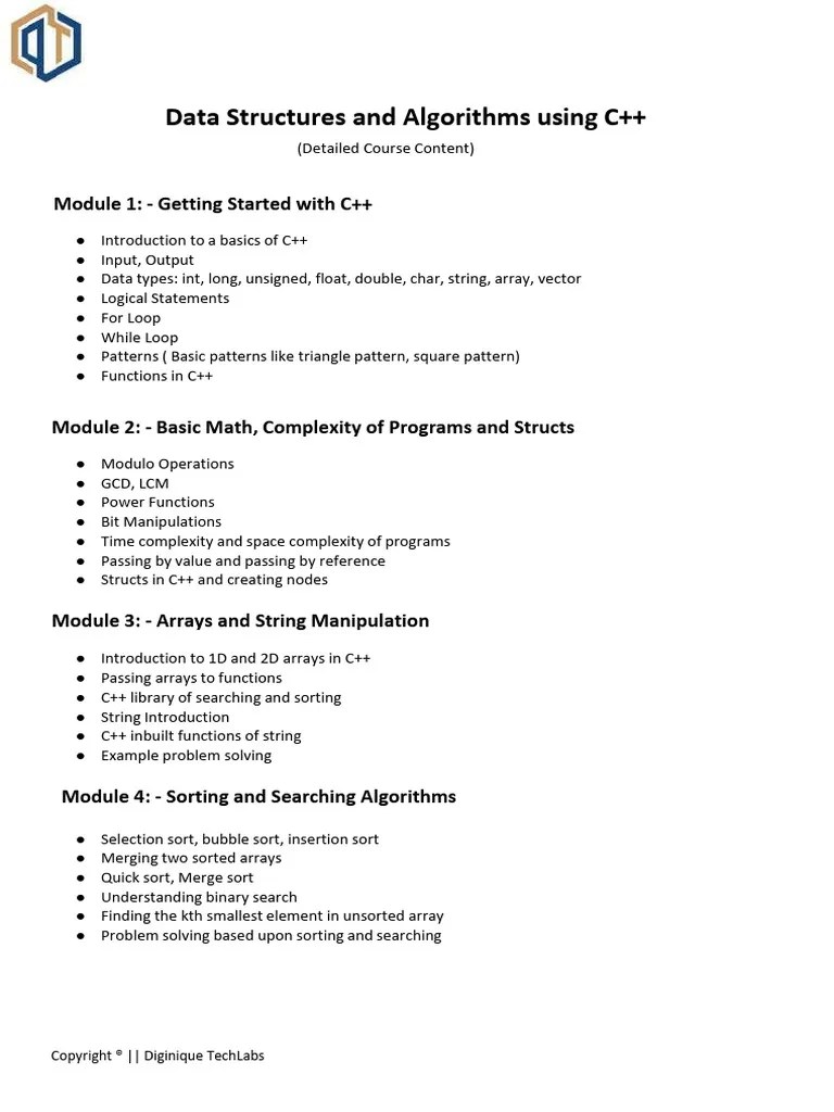 Data Structures And Algorithms Using C IIT Roorkee | PDF