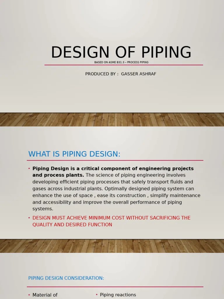 Design Of Piping | PDF