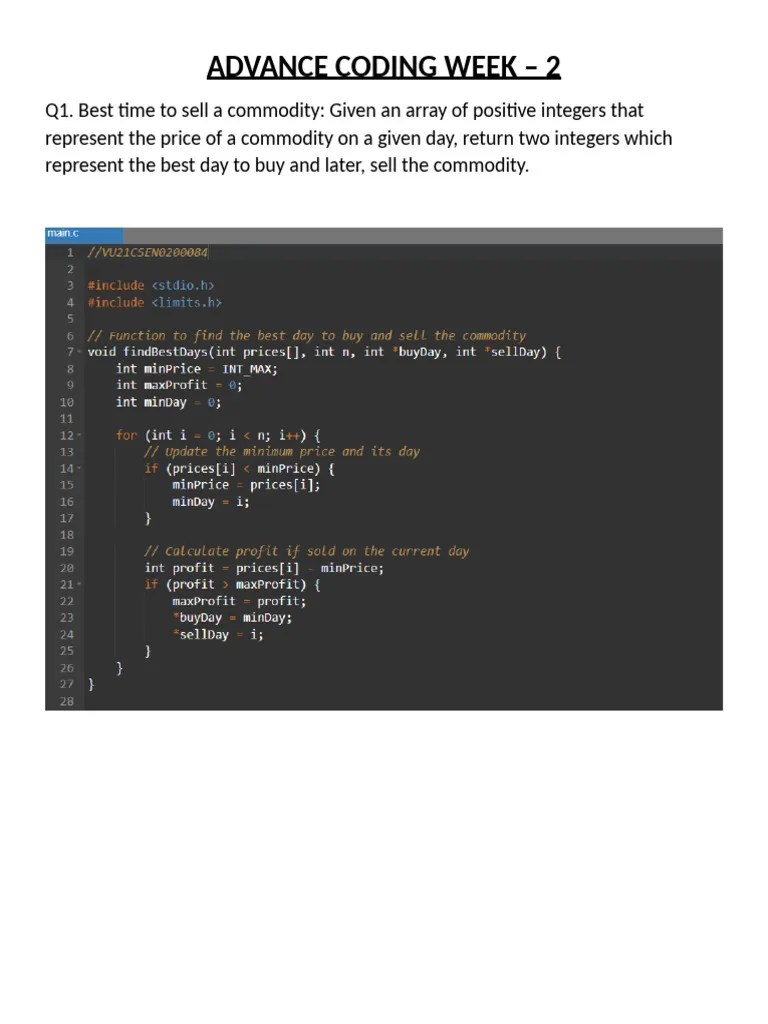 ADVANCE CODING WEEK 2 | PDF