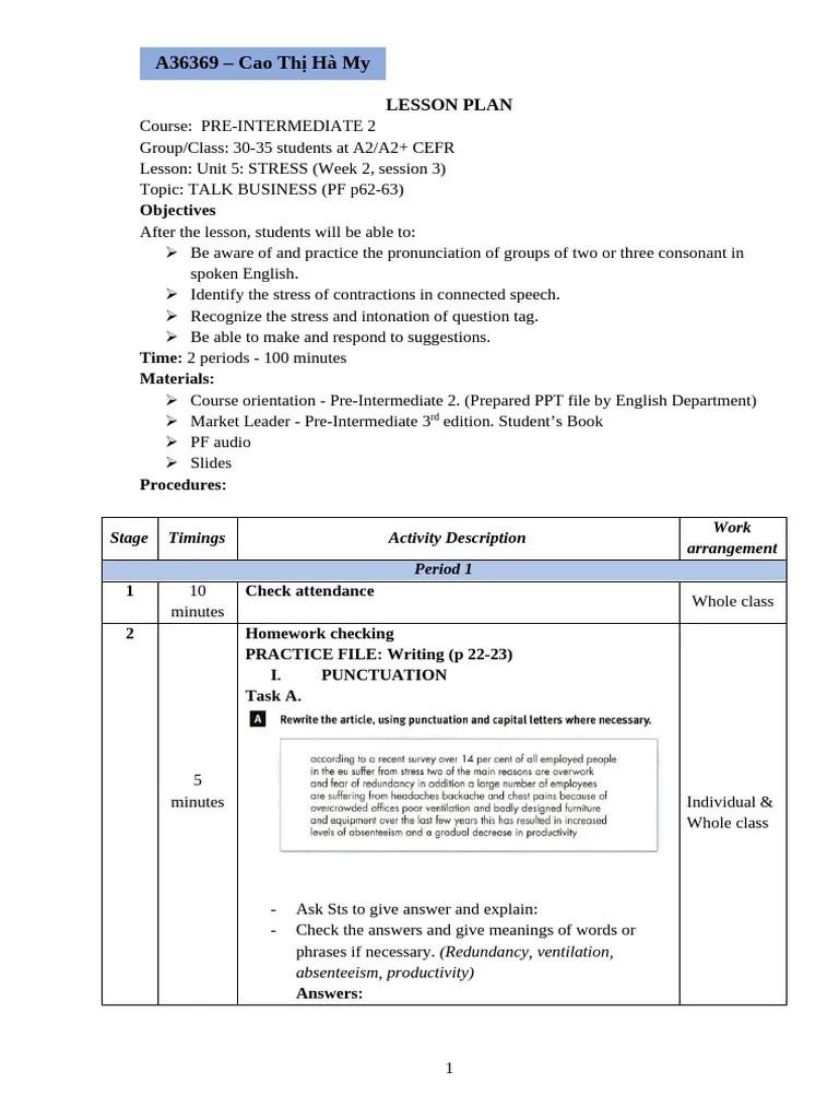 Lesson-Plan - Week 2 - Session3 | PDF