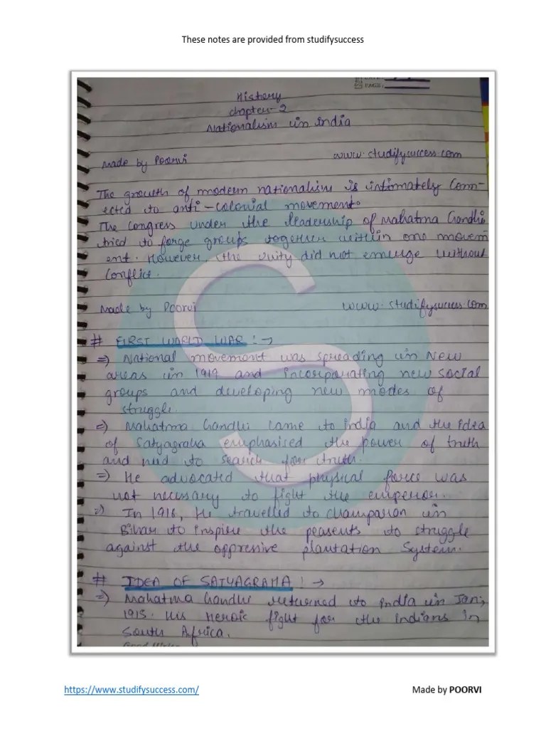 Class 10 History Ch-2 Notes | PDF