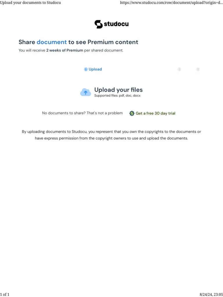 Upload Your Documents To Studocu | PDF