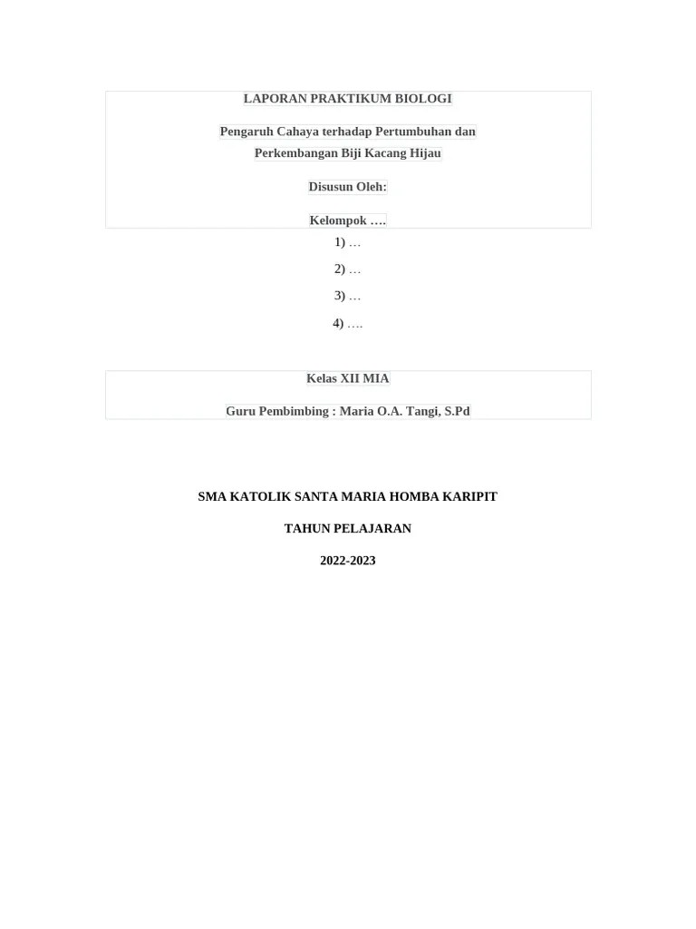 Laporan Praktikum Biologi | PDF