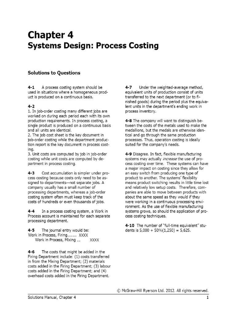 Chapter 4 Managerial Accounting 17e Solutions | PDF