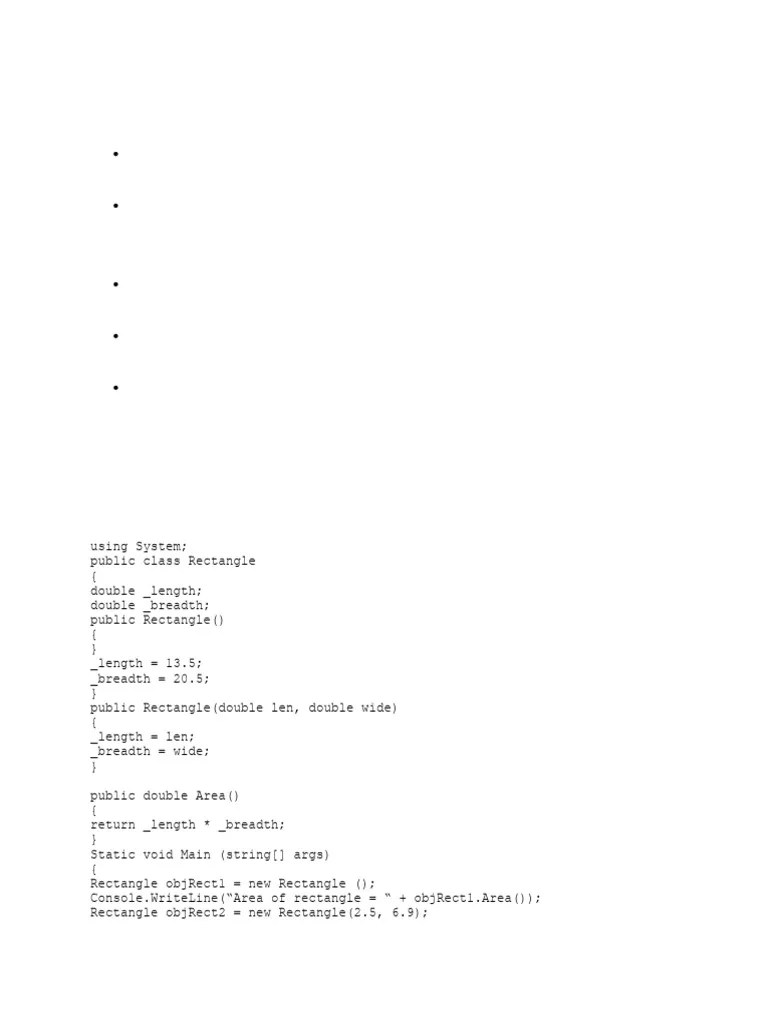 10.1constructor Overloading CSHARP | PDF